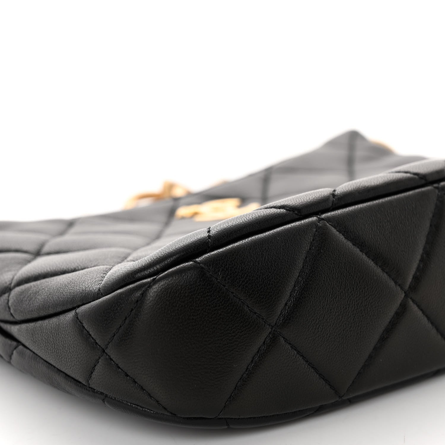 Chanel Lambskin Quilted CC Chain Hobo Black 9 of 11
