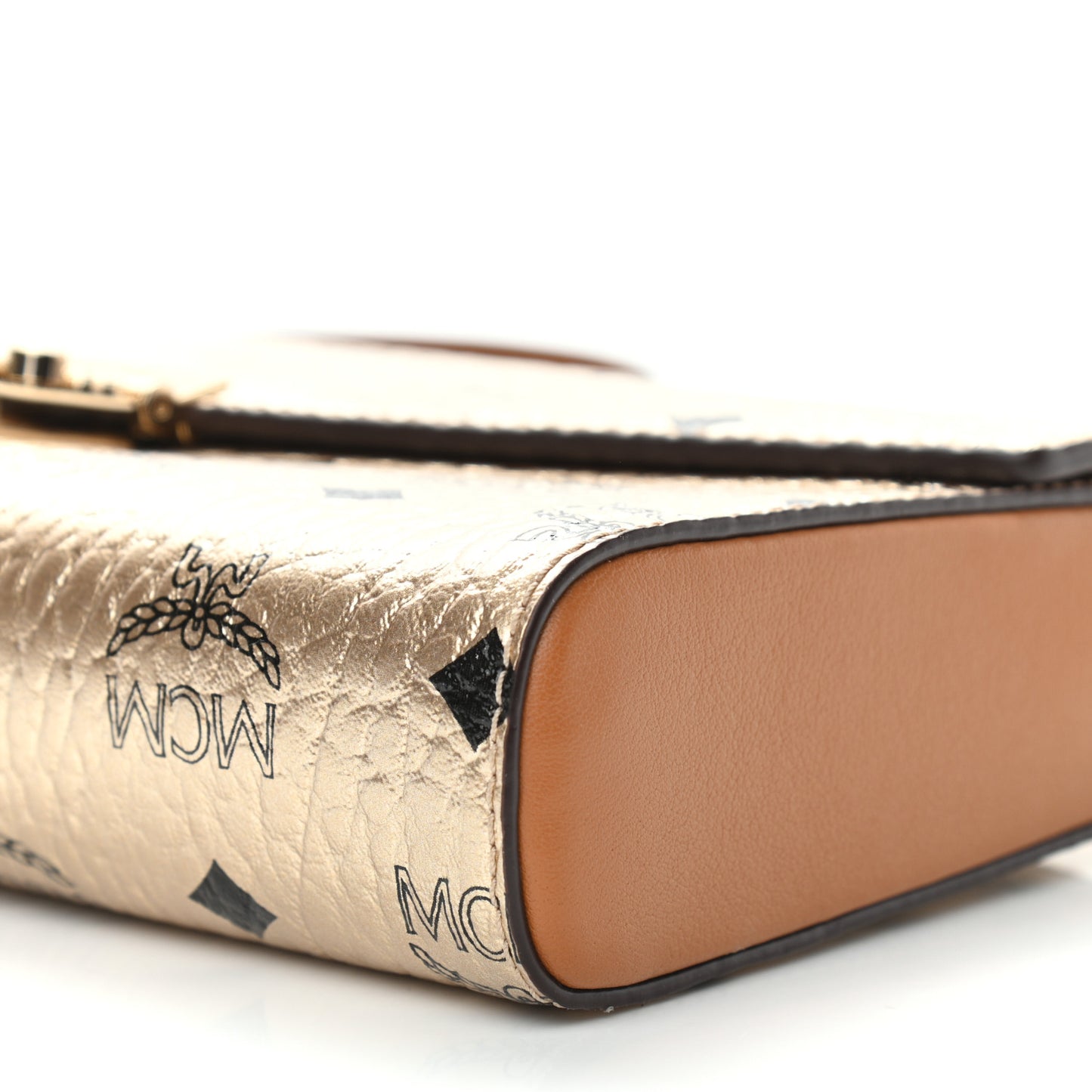 Metallic Visetos Medium Millie Crossbody Bag Berlin Gold