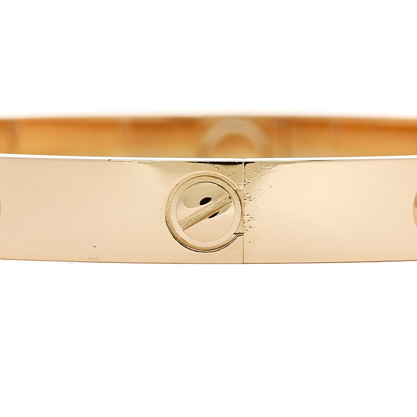 18K Yellow Gold 4 Diamond LOVE Bracelet 17