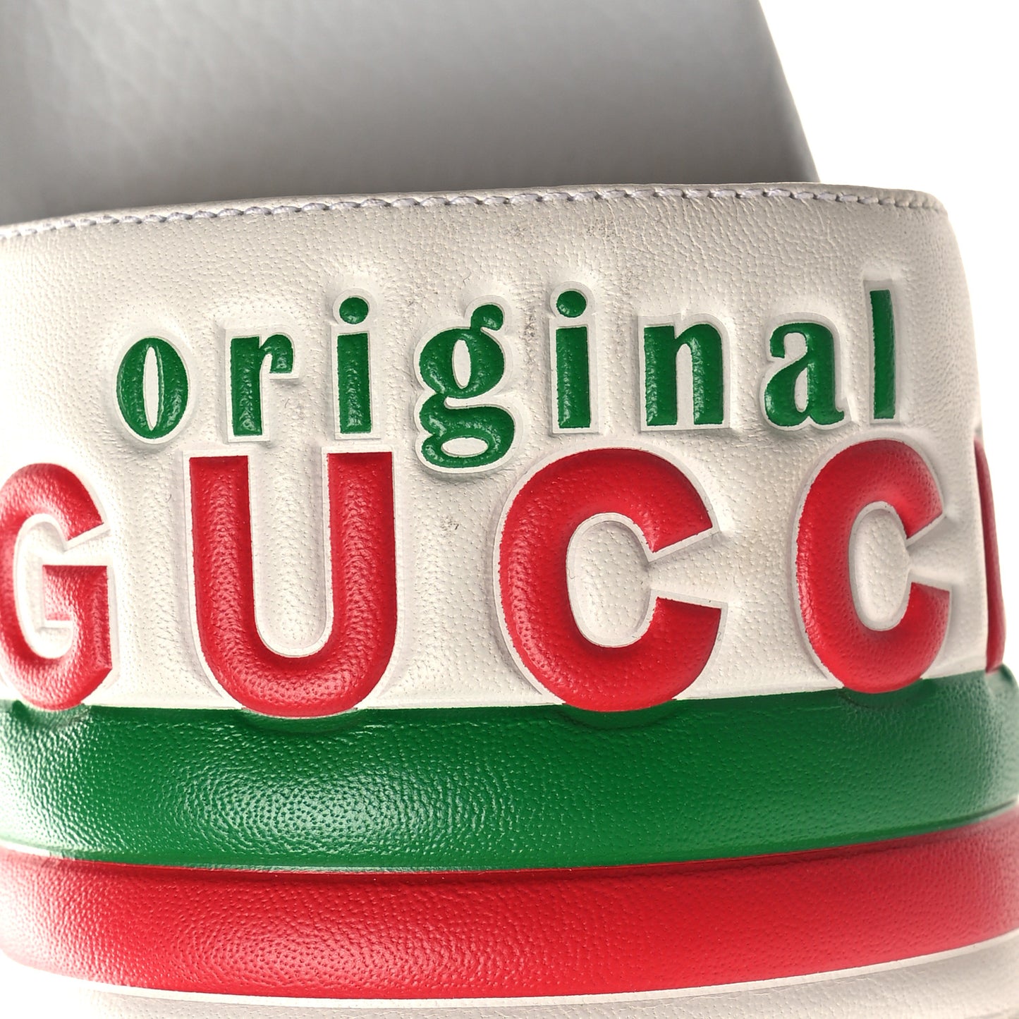 Nappa Original Gucci Womens Slide Sandals 39 Great White