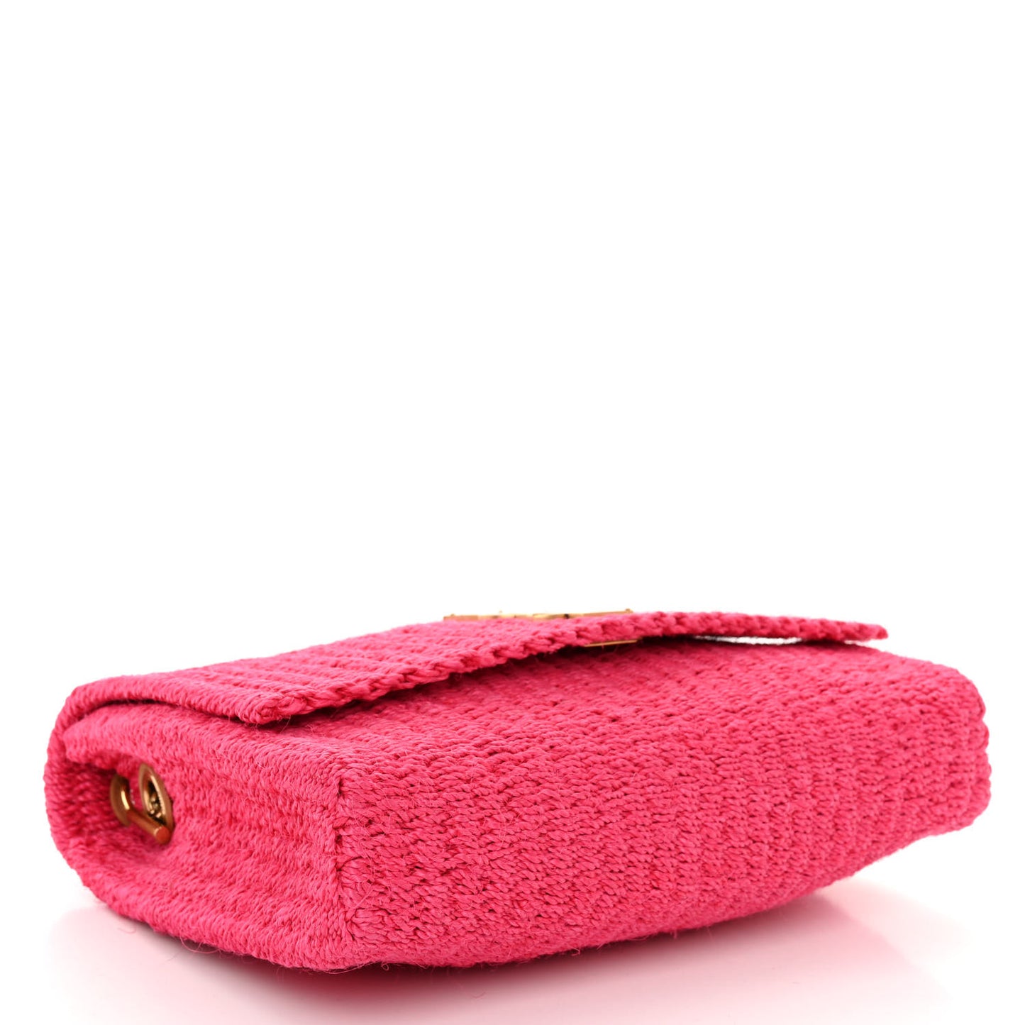 Raffia Medium Monogram Kate Satchel Pink
