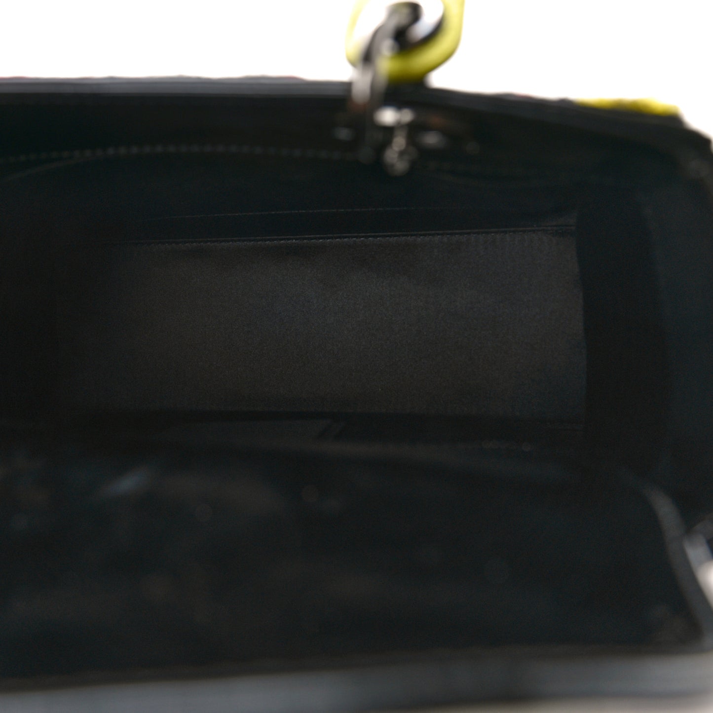 Patent Beaded Medium Lady Dior Black Multicolor
