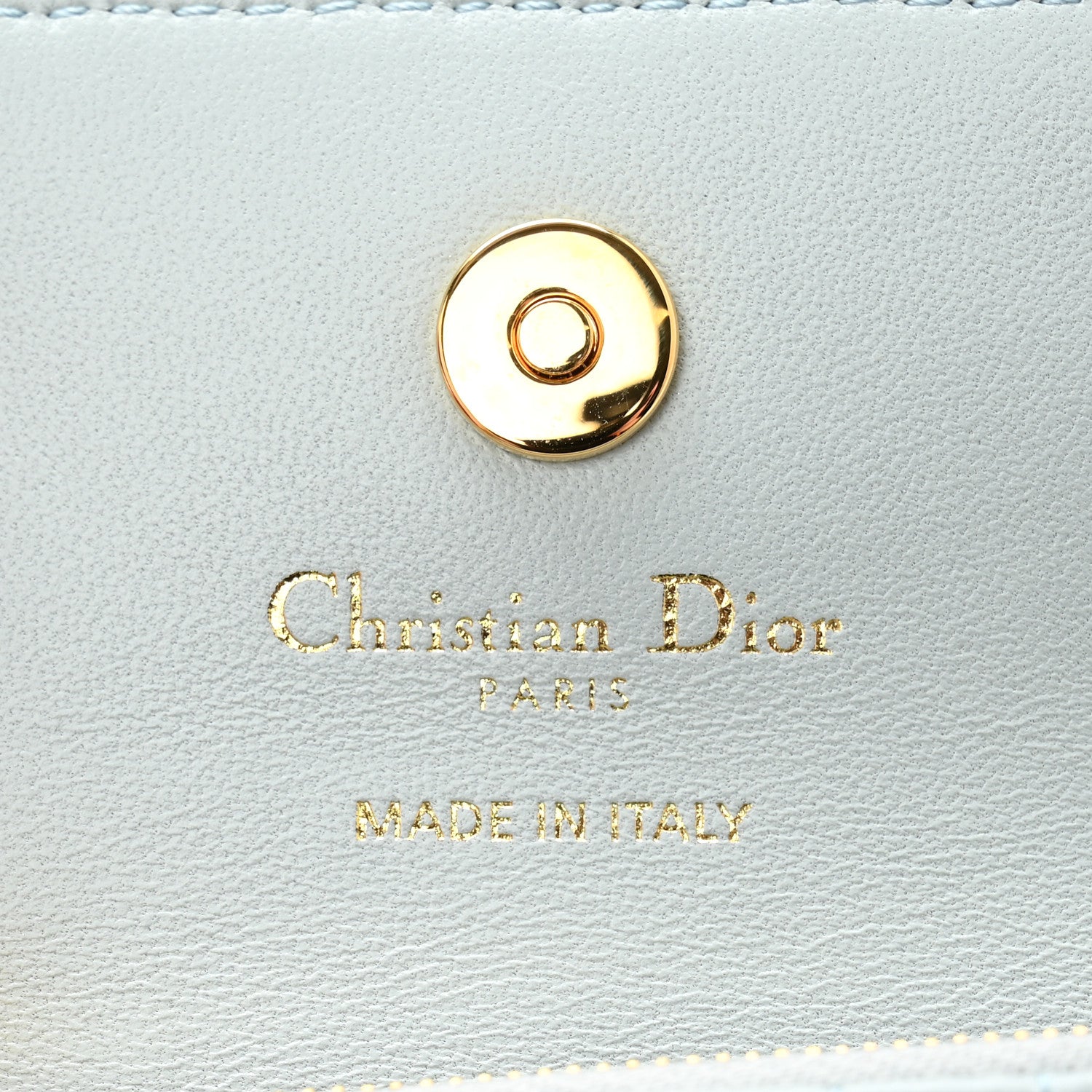 Christian Dior Lambskin Cannage Jolie Glycine Wallet Placid Blue 6 of 8