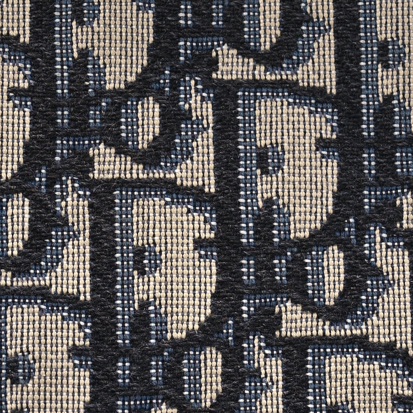 Oblique Saddle Pouch With Strap Navy Blue