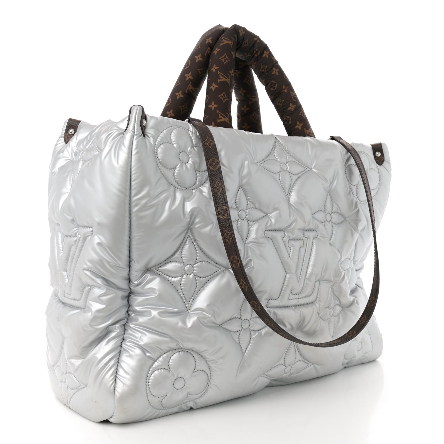 Econyl Monogram Pillow Giant Onthego GM Silver