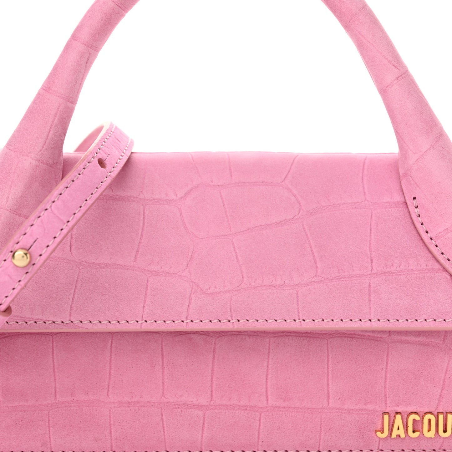 Nubuck Crocodile Embossed Le Chiquito Long Pink