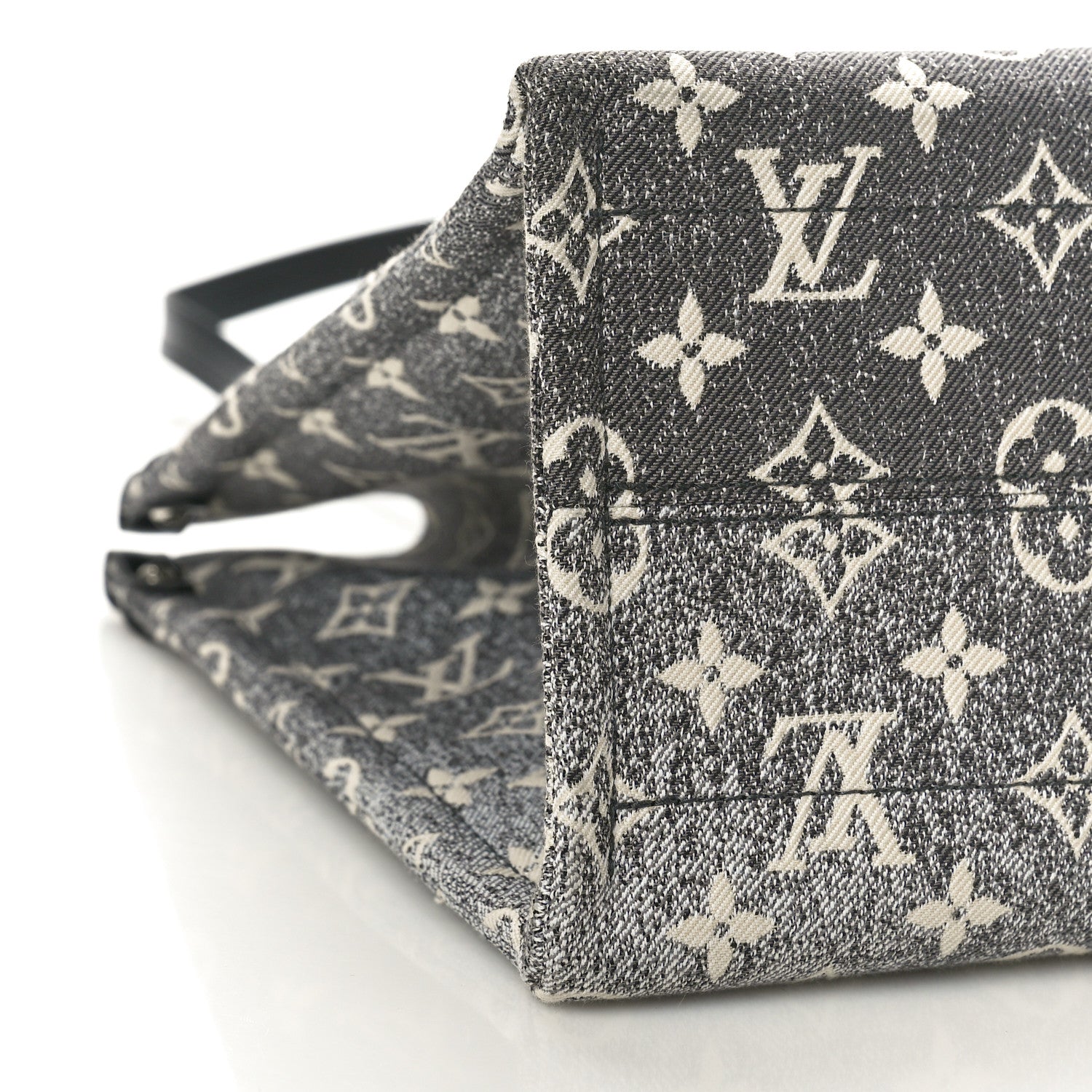 Louis Vuitton Monogram Jacquard Denim Onthego MM Black 8 of 9