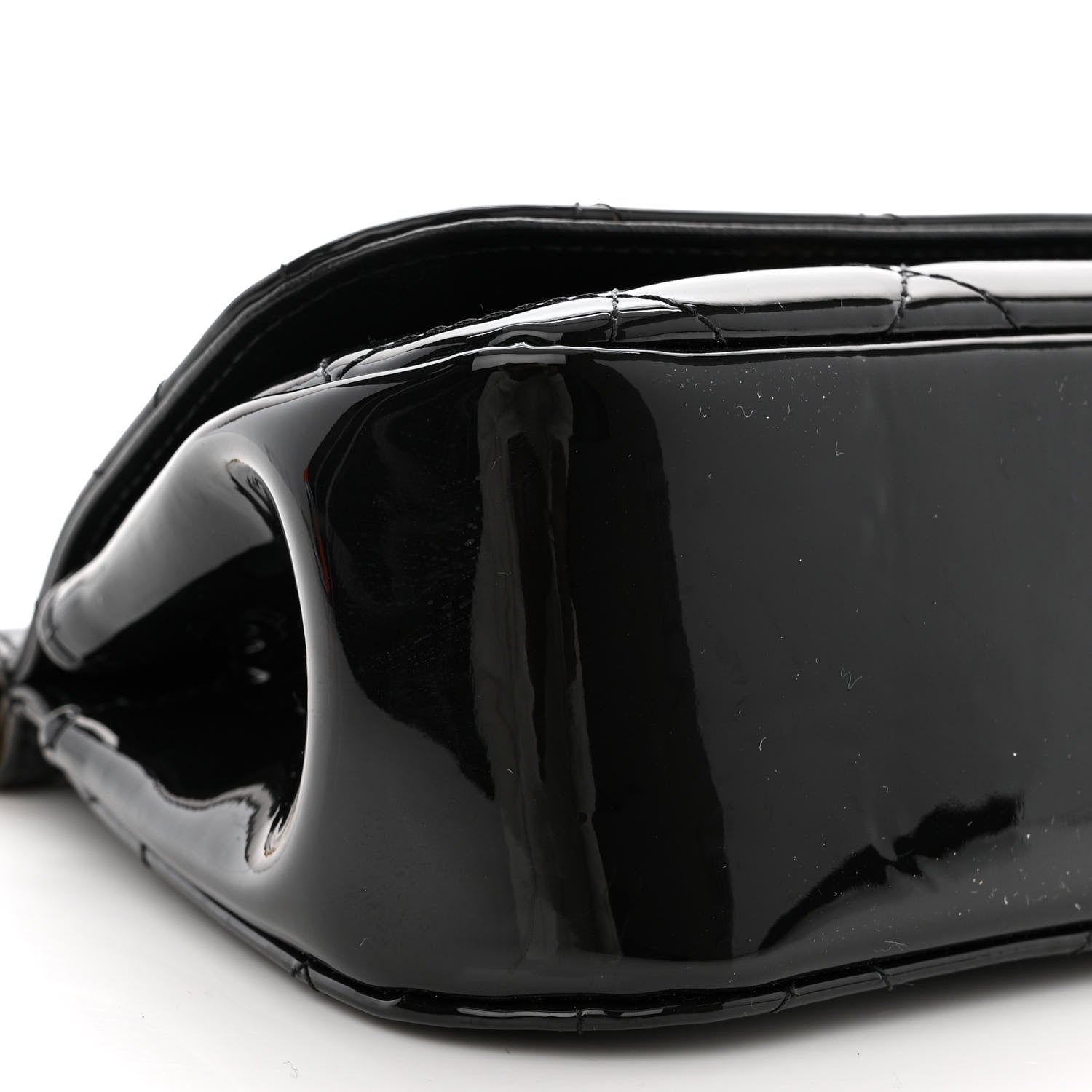 Chanel Patent Quilted Frame Clutch Flap With Chain Black 10 of 11