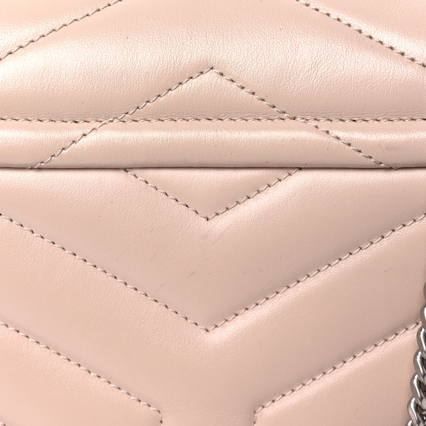 Calfskin Y Quilted Monogram Small Loulou Chain Satchel Rose Antic