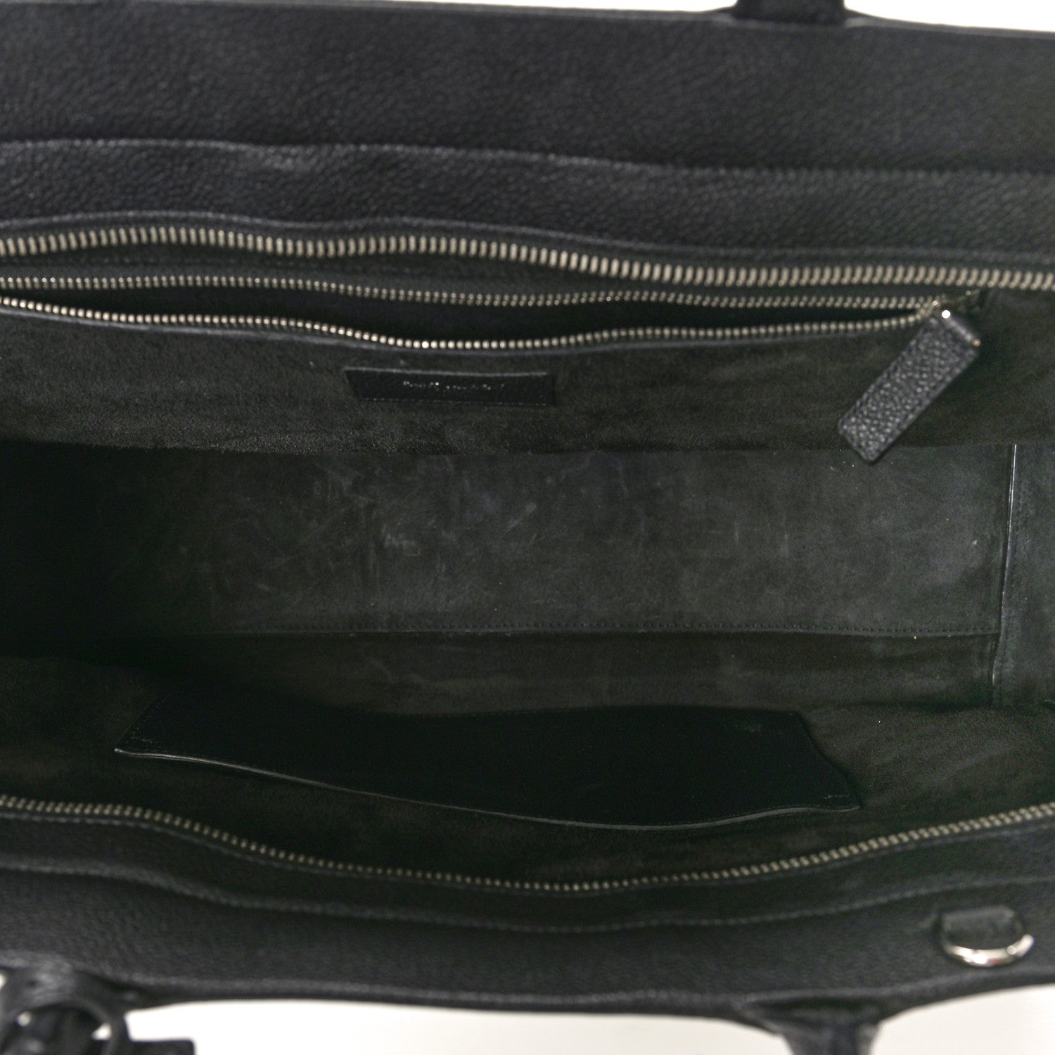 Saint Laurent Grained Calfskin Small Cabas Rive Gauche Black 5 of 9
