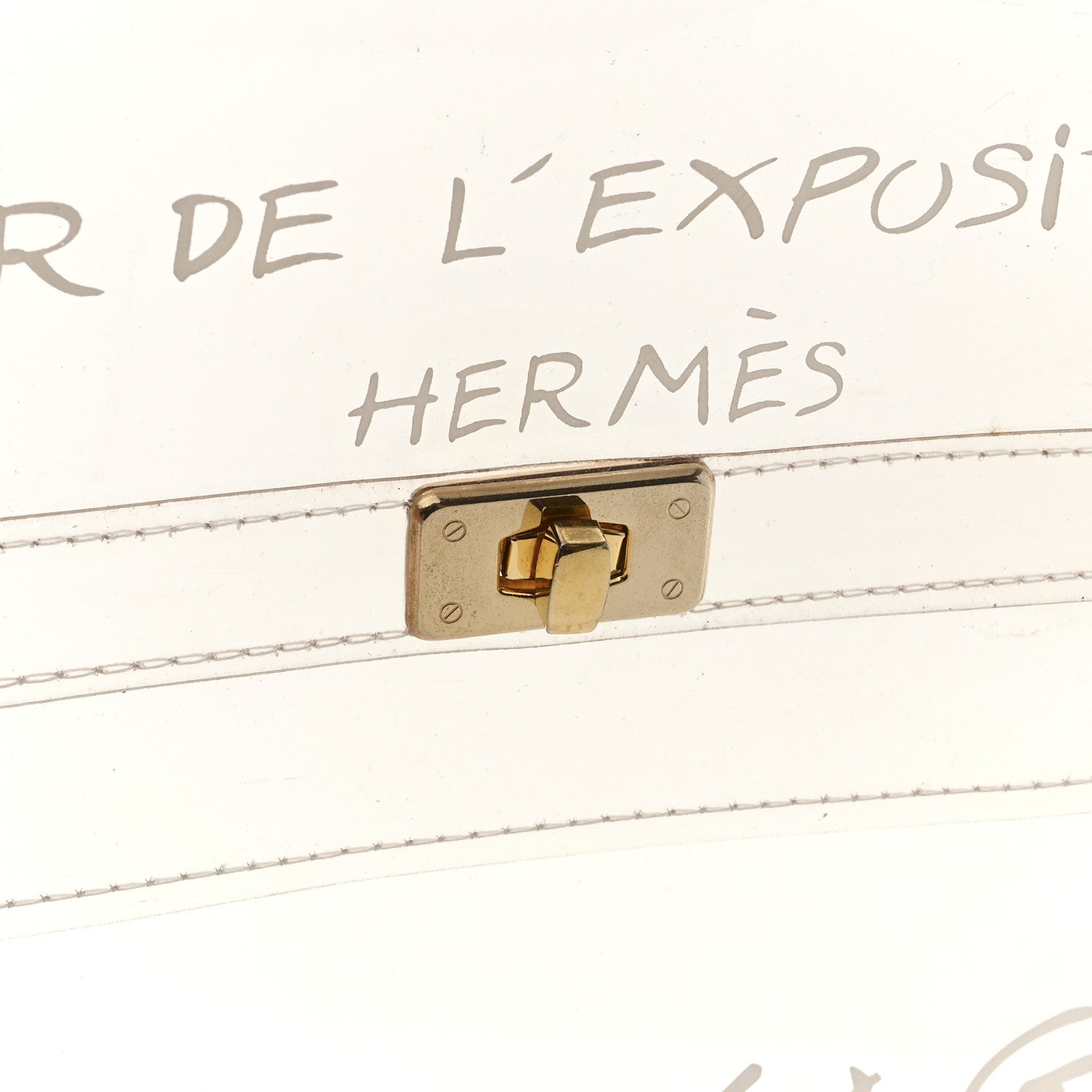 Hermes Vinyl Souvenir De L'Exposition Kelly Transparent 9 of 15