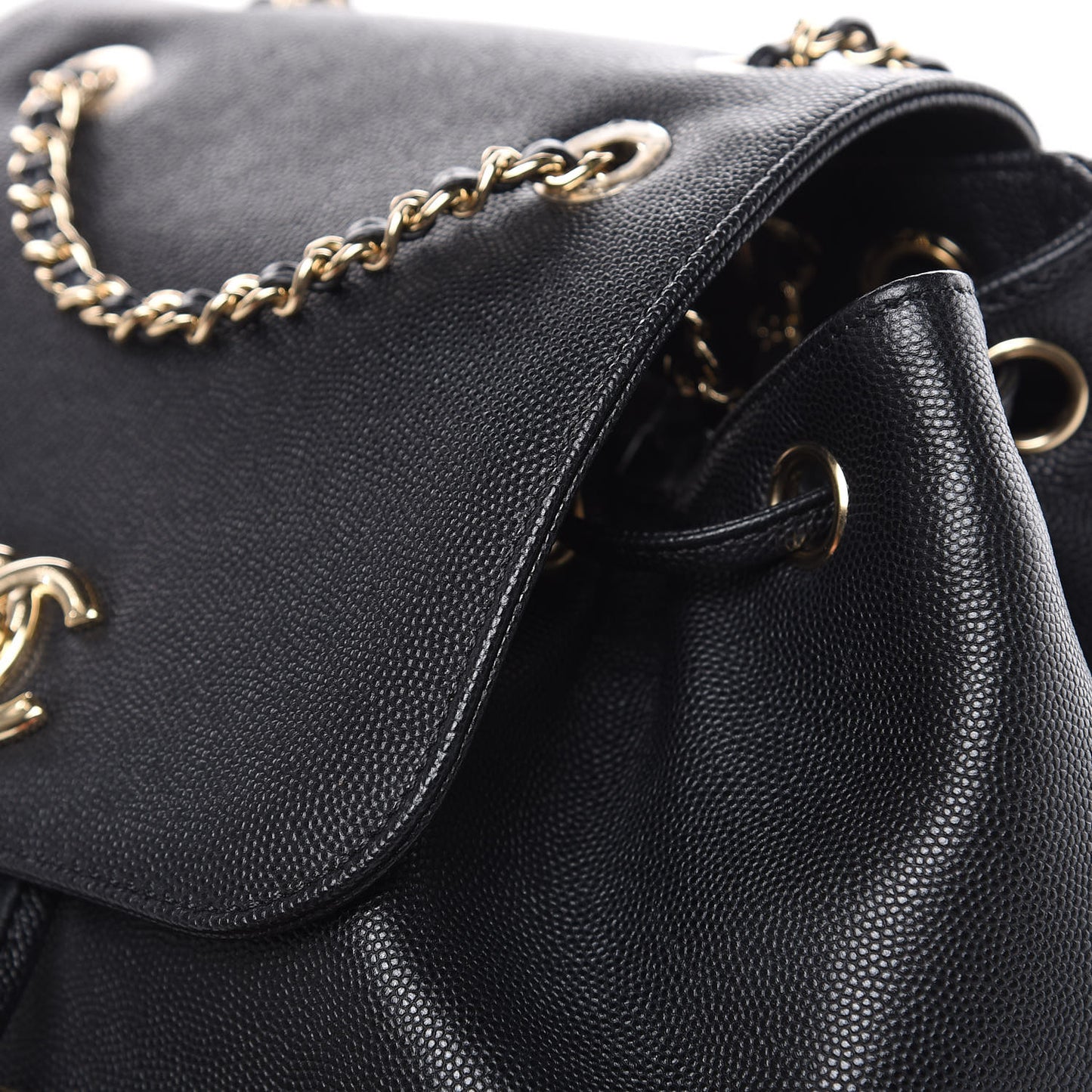 Caviar Quilted Business Affinity Backpack Black