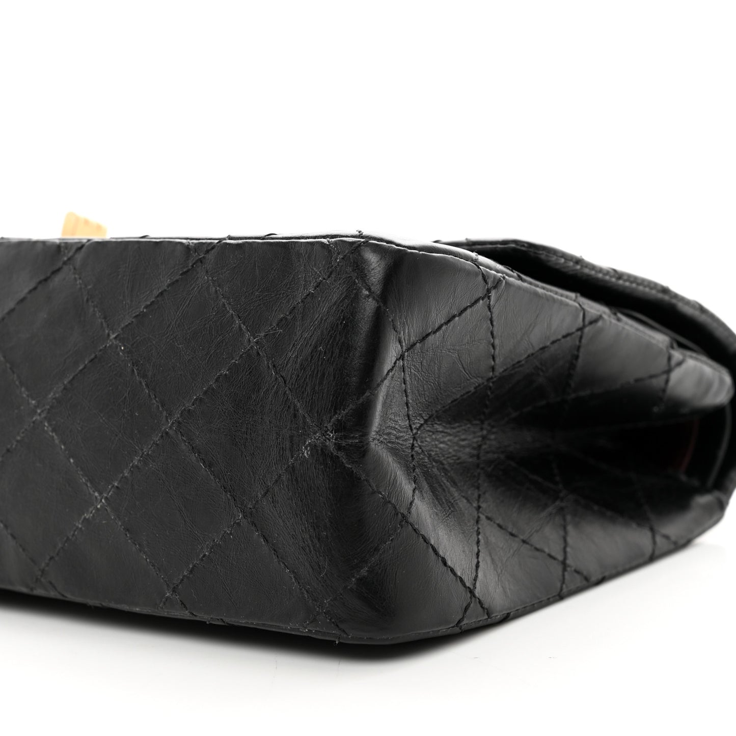Aged Calfskin Quilted 2.55 Reissue 226 Flap Black