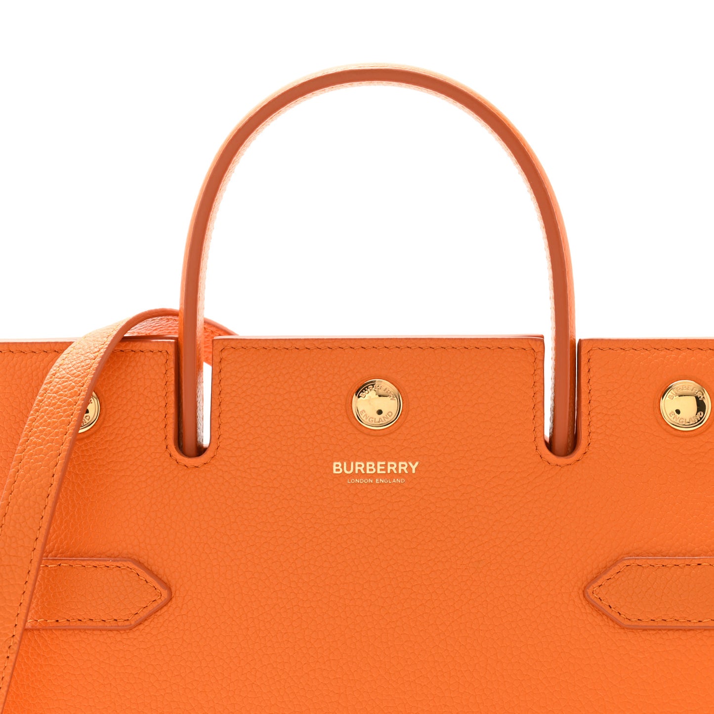 Grainy Calfskin Mini Title Bag Orange