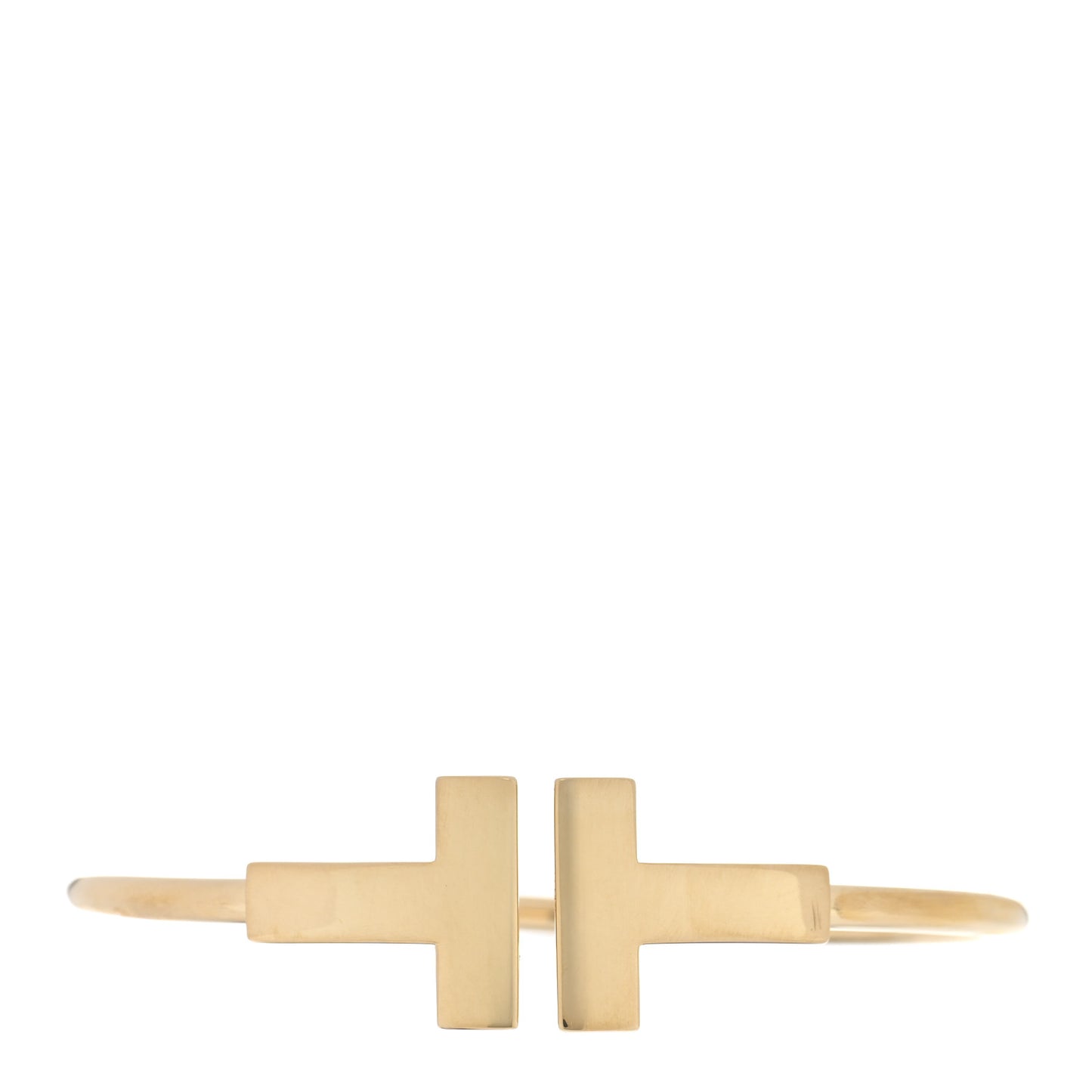 18K Yellow Gold T Wide Wire Bracelet
