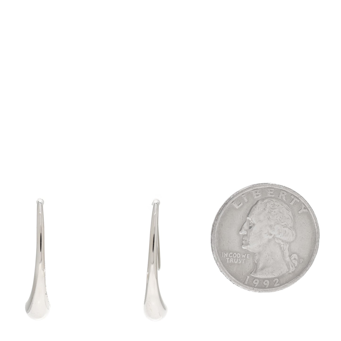 Sterling Silver Elsa Peretti Teardrop Hoop Earrings