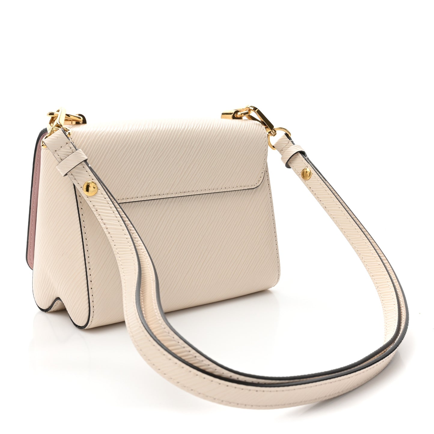 Epi Twist Bi-Color Chain Shoulder Bag PM Quartz White