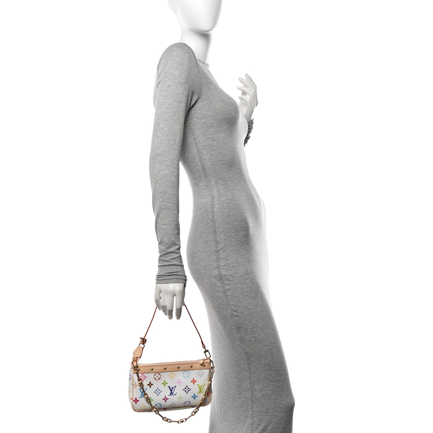 LV X TM Monogram Multicolor Pochette Accessories White