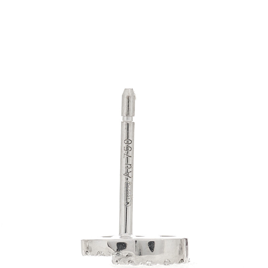 18K White Gold Diamond Mini Running G Earrings
