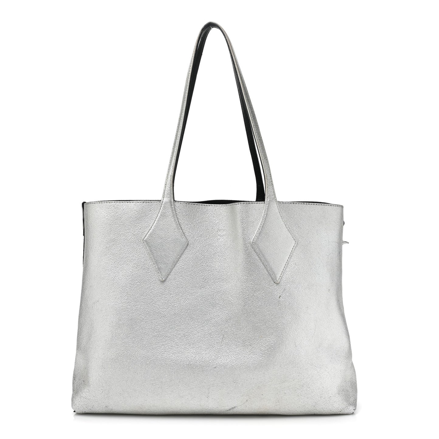 Grained Calfskin Medium Yris Shopper Tote Black