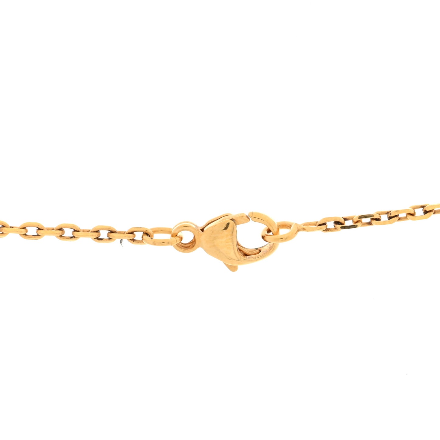 Lacquered Gold Pop H Pendant Necklace White