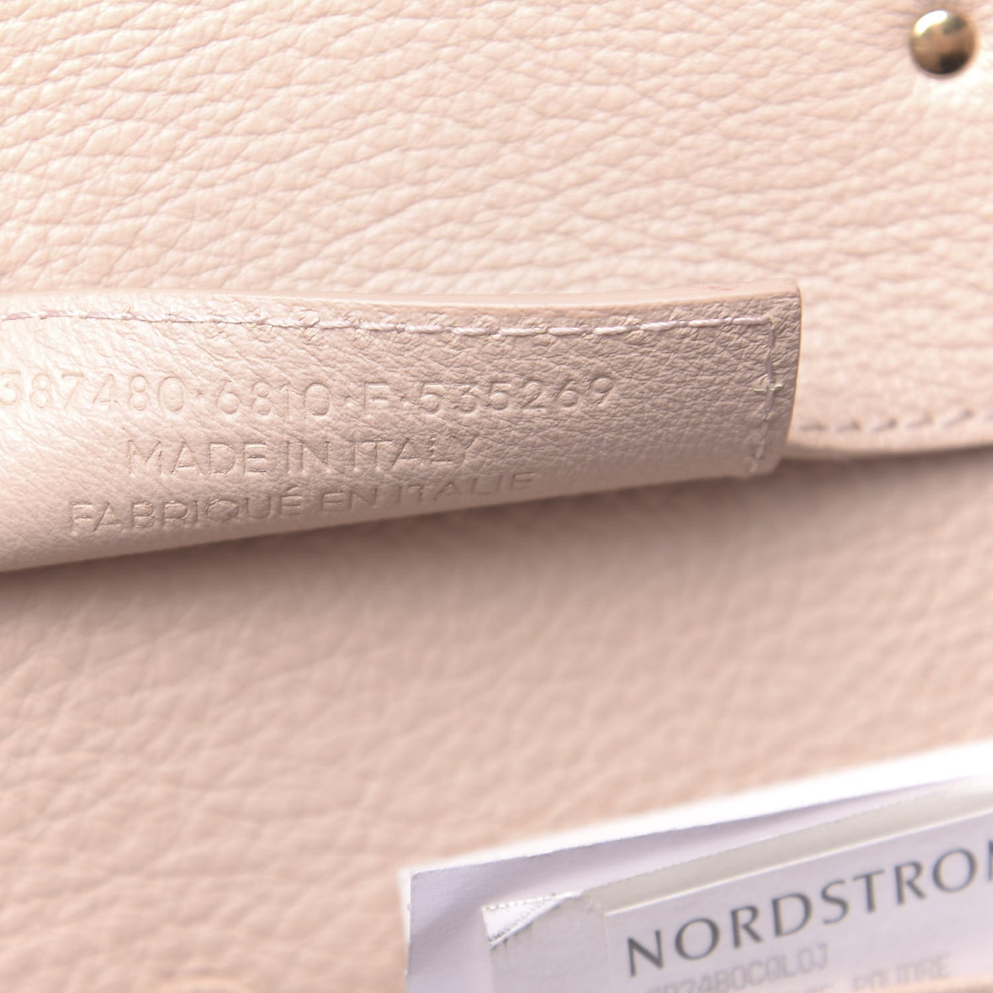 Grained Calfskin Gold Metallic Edge Hardware Papier A4 Tote Rose Poudre