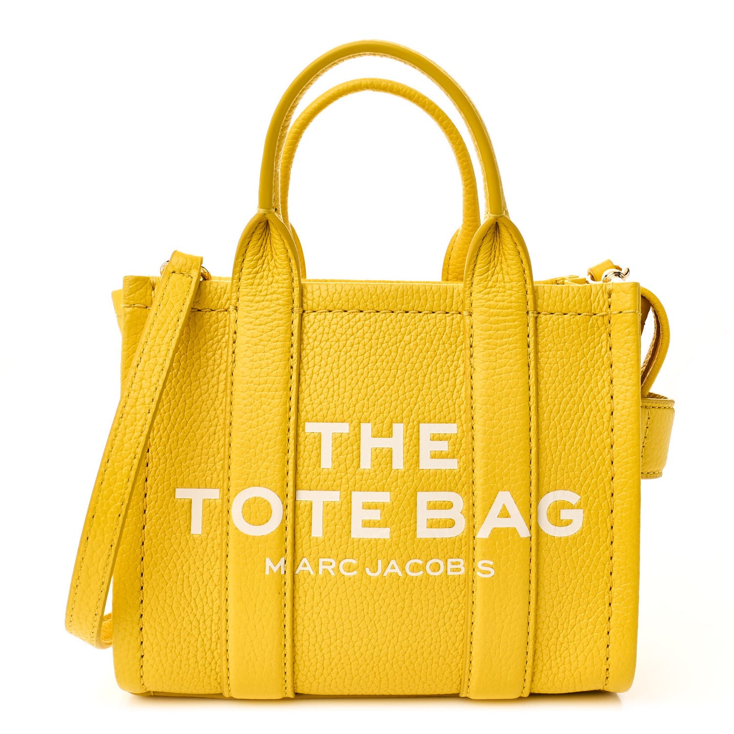 Grained Calfskin Mini The Tote Bag Yellow