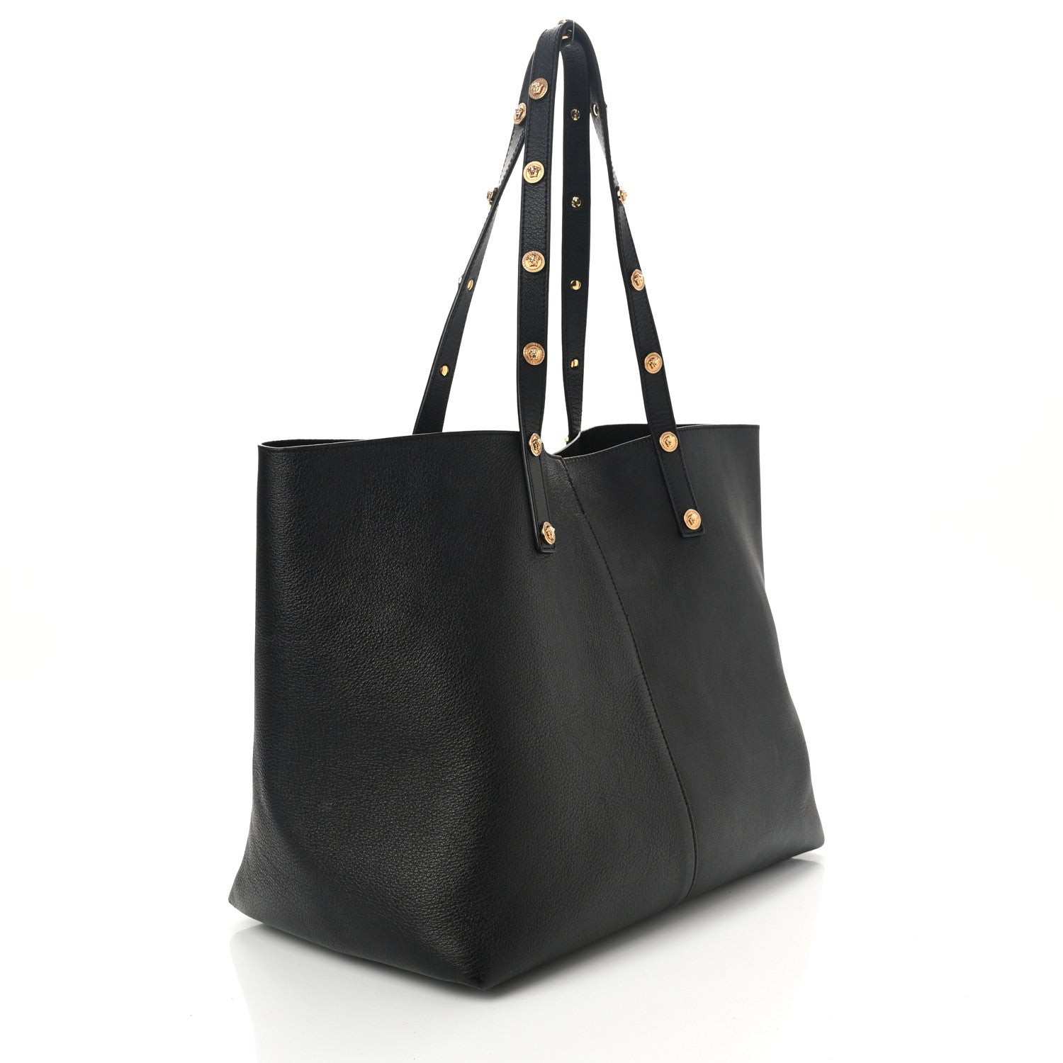 Versace Calfskin Palazzo Tote Black 3 of 13