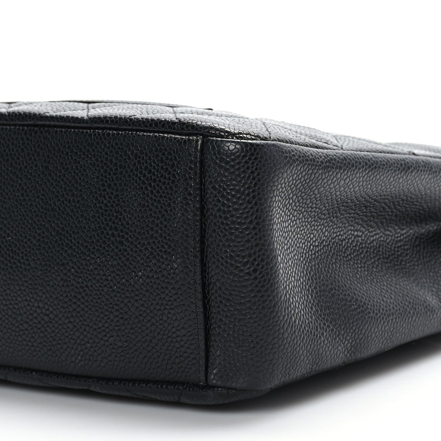 Caviar Quilted Petit Shopping Tote PST Black