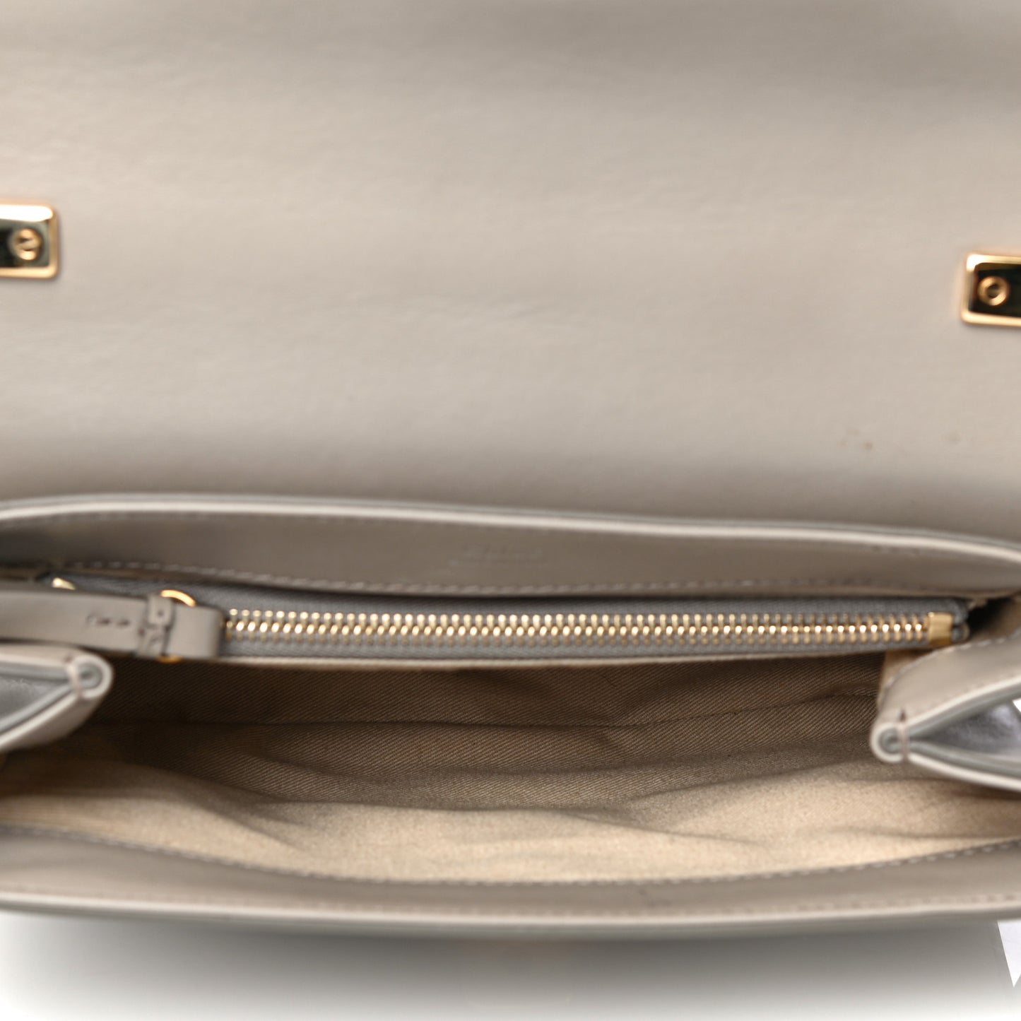 Calfskin Small C Double Carry Motty Grey