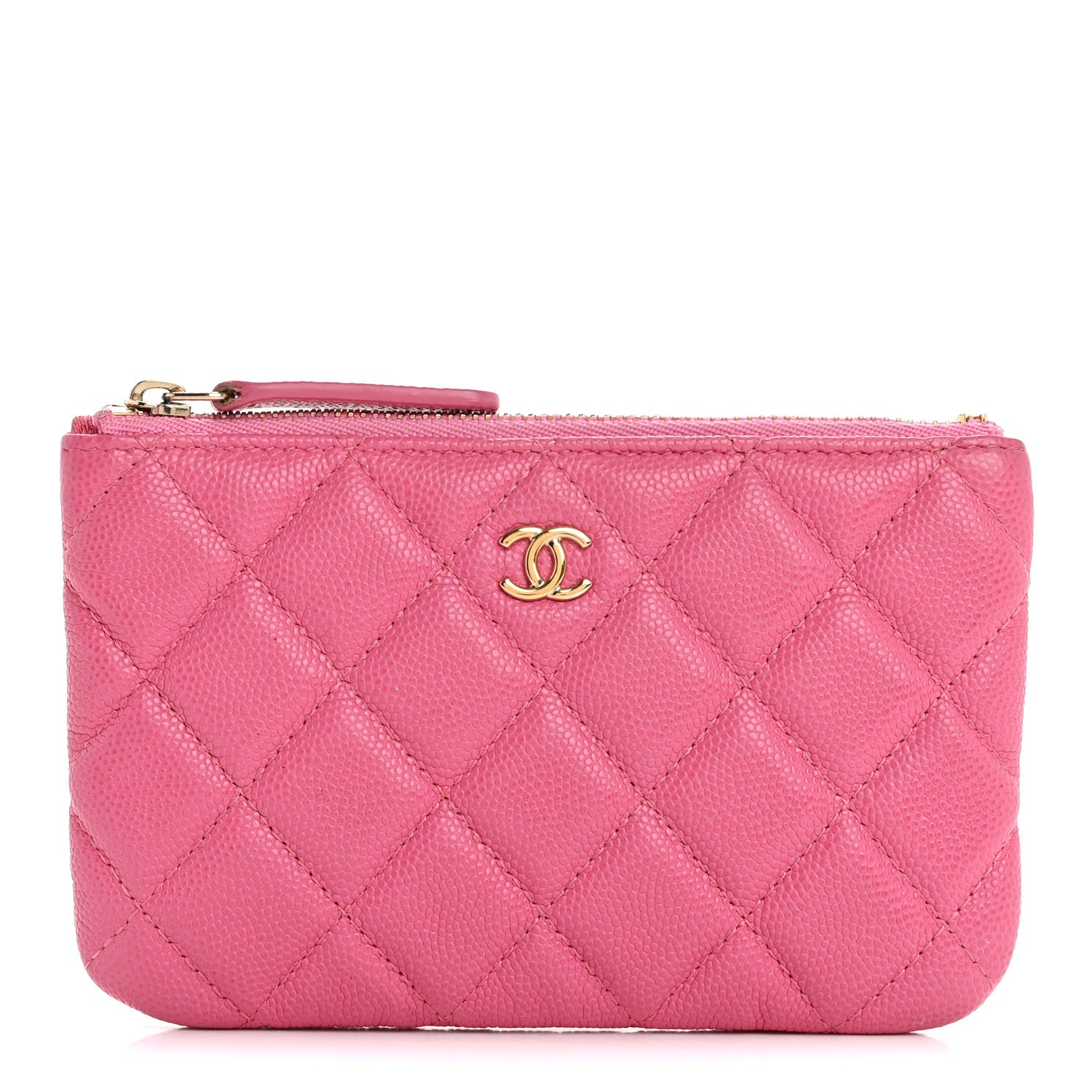 Chanel Caviar Quilted Small Cosmetic Case Pink 1 of 12