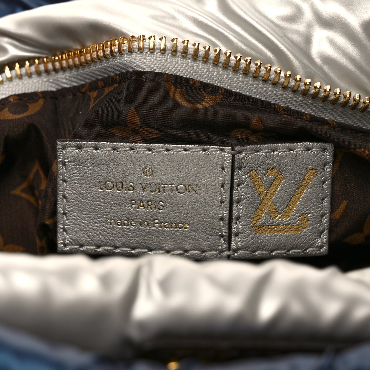 Econyl Monogram Pillow Maxi Multi Pochette Accessories Navy Silver