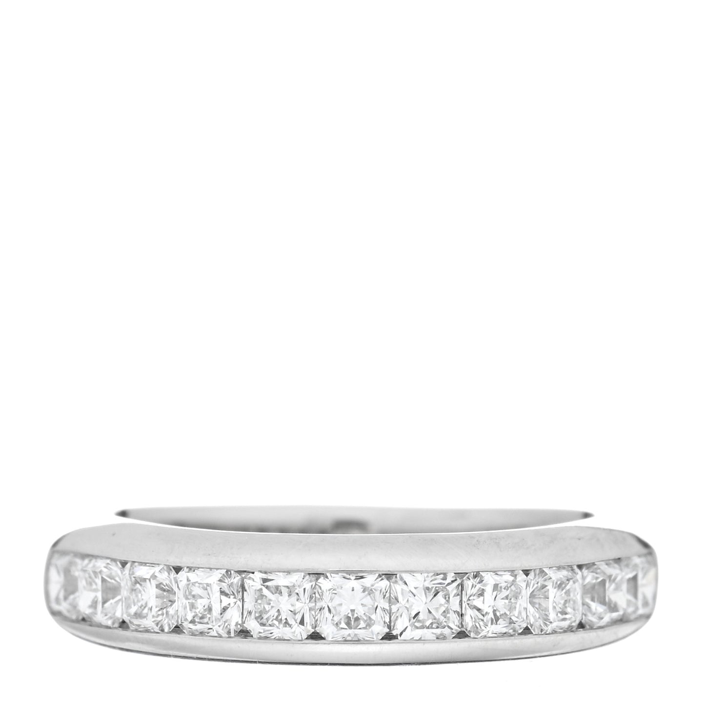 Platinum Diamond Lucida Half Circle Wedding Band Ring 47 4