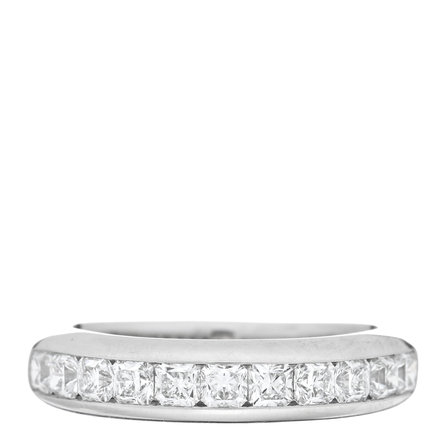 Tiffany Platinum Diamond Lucida Half Circle Wedding Band Ring 47 4 1 of 4