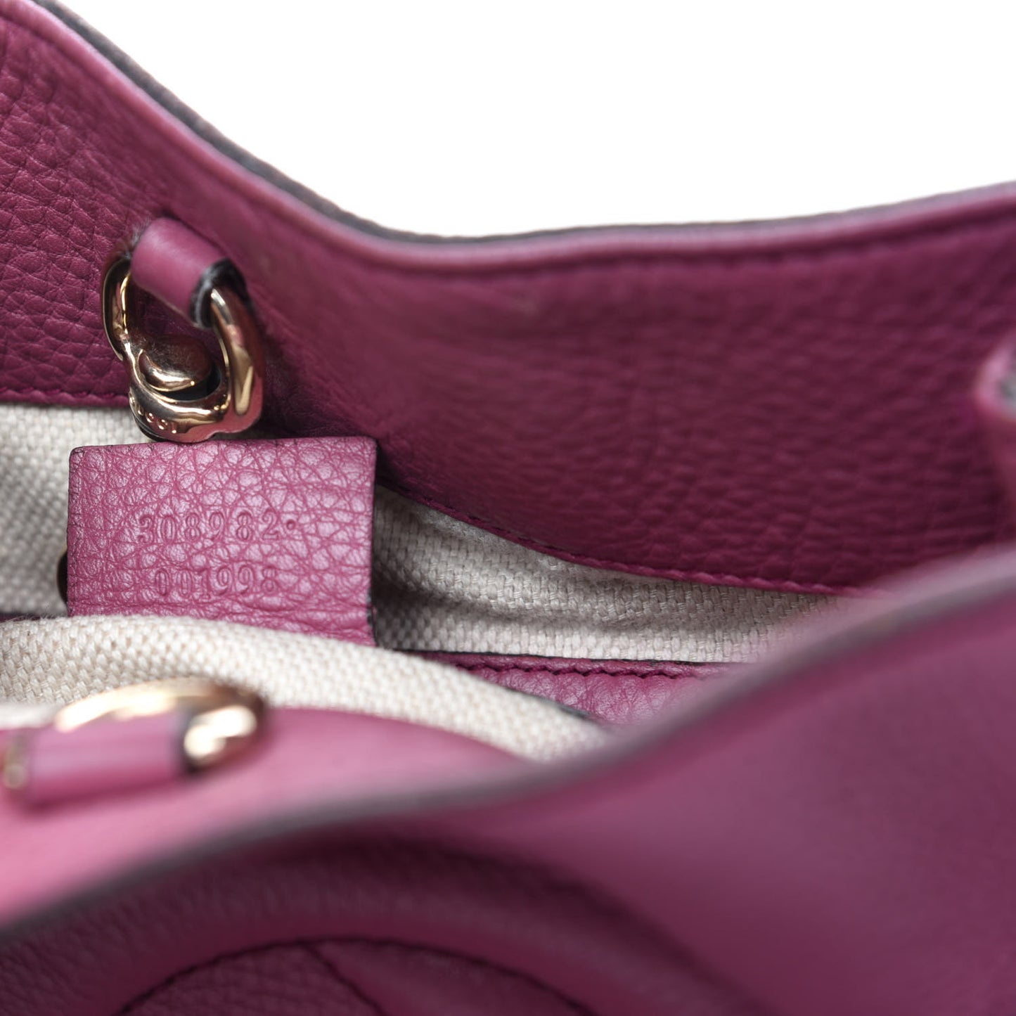 Pebbled Calfskin Medium Soho Chain Shoulder Bag Peonia Flower