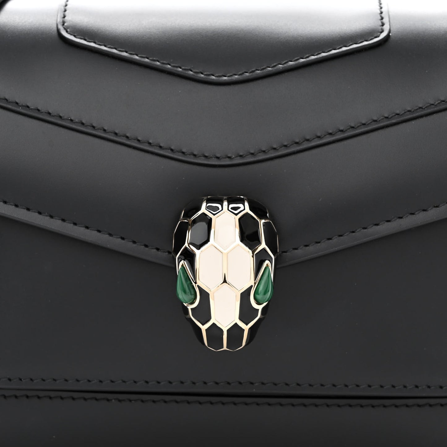 Calfskin Serpenti Forever Crossbody Bag Black