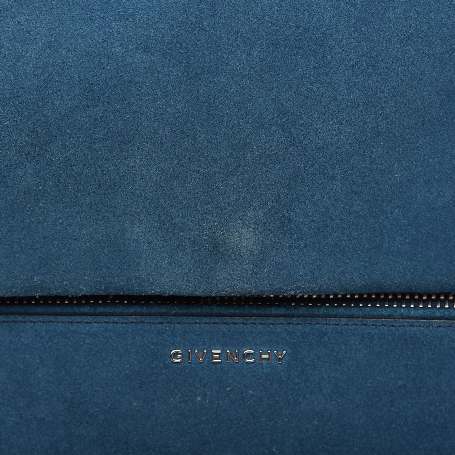 Suede Small Pandora Pure Flap Bag Electric Blue