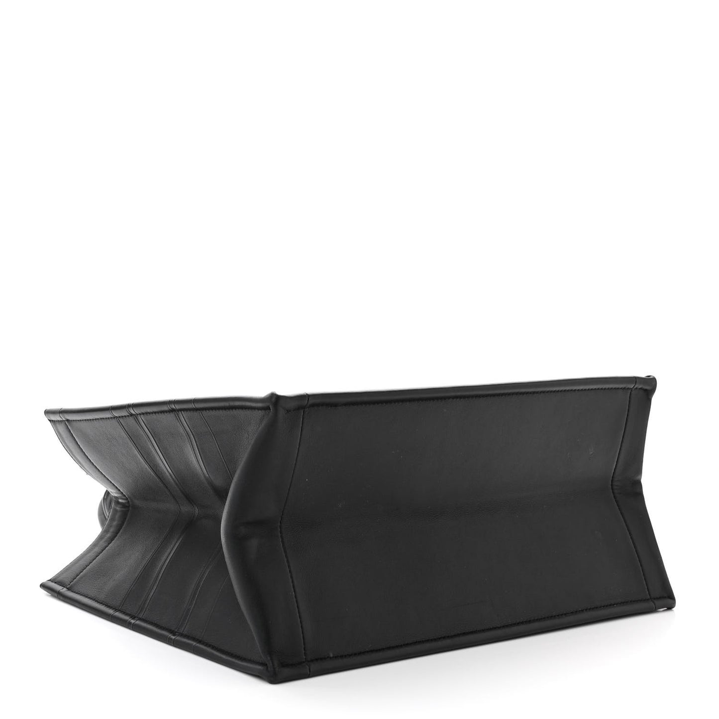 Calfskin Embossed Medium Book Tote Black
