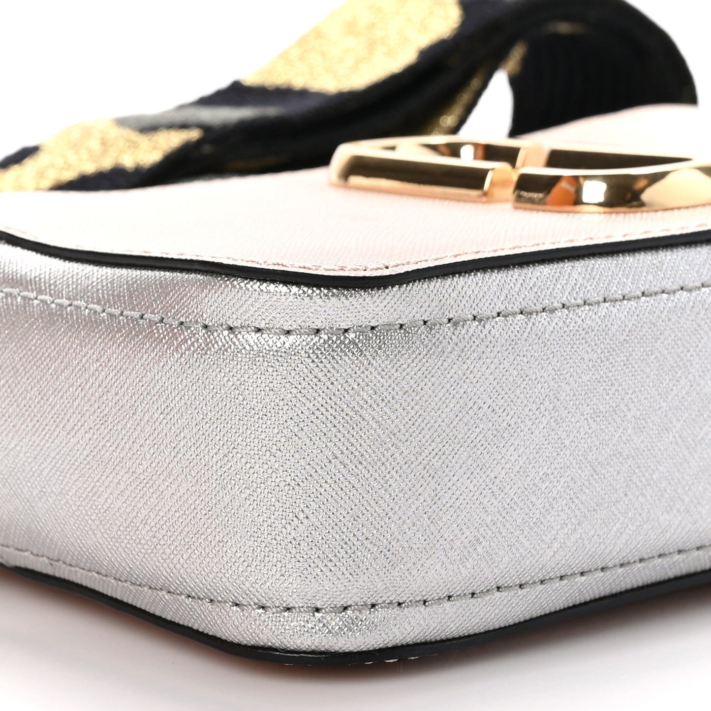 Saffiano Small Snapshot Camera Bag Beige Multicolor