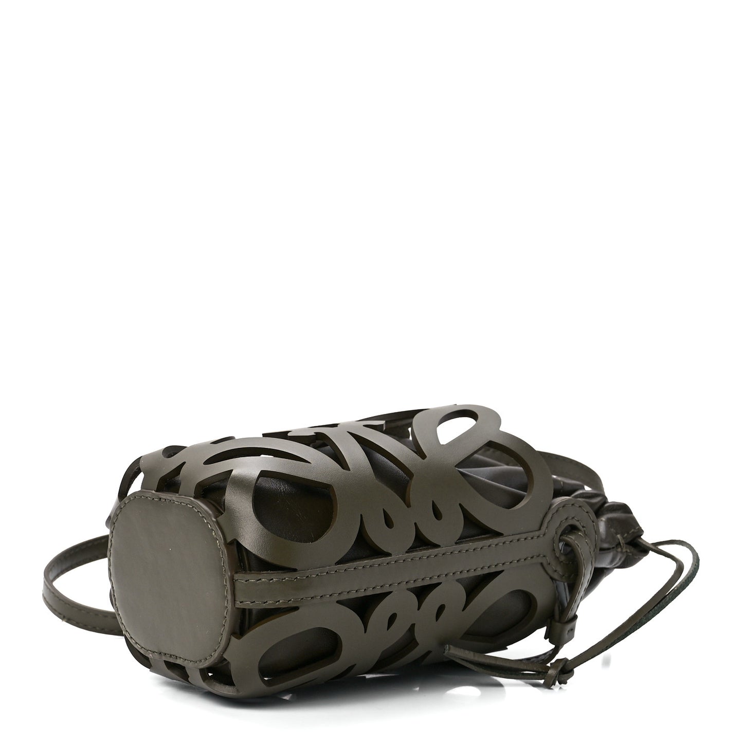 Smooth Calfskin Small Anagram Cutout Drawstring Bag Tea Dust Glaze
