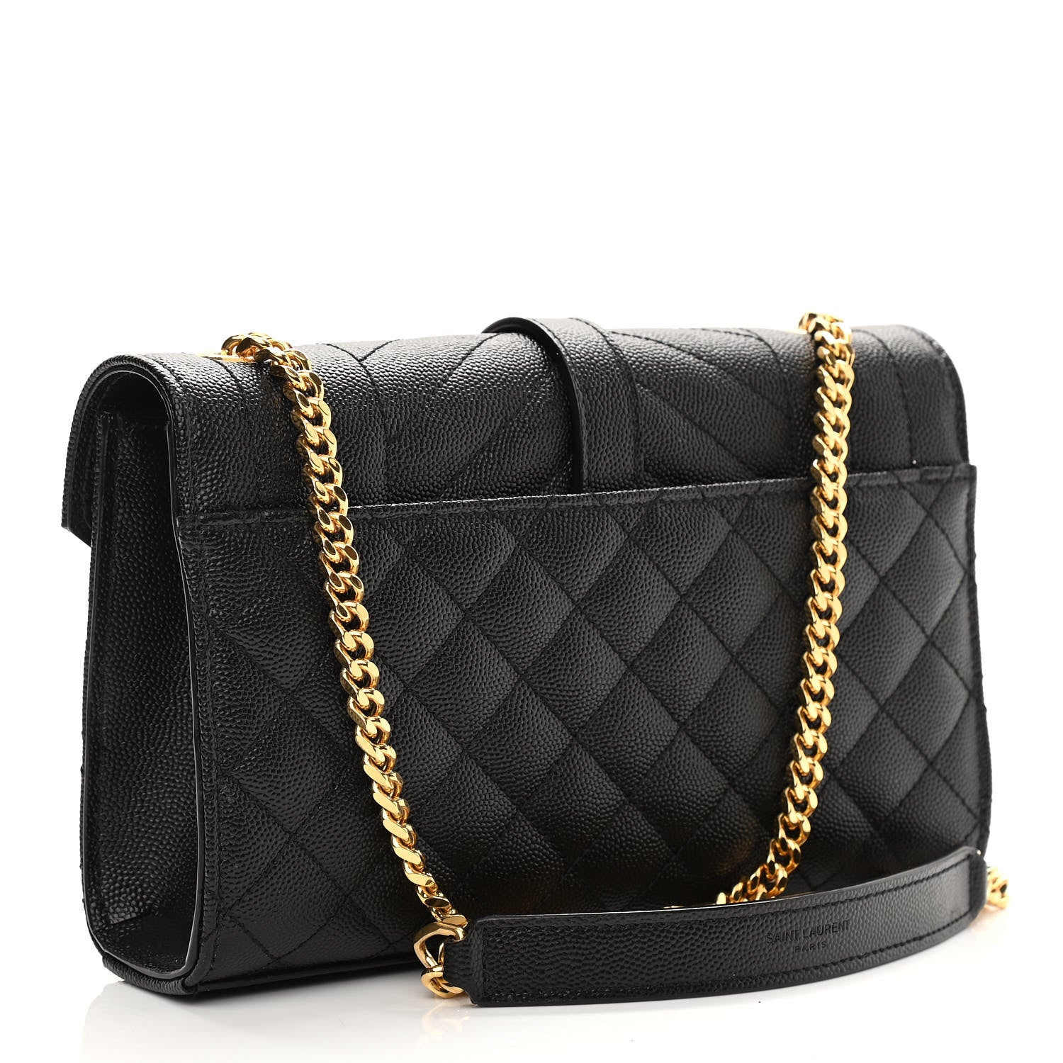 Saint Laurent Grain De Poudre Textured Mixed Matelasse Triquilt Small Monogram Satchel Black 3 of 10