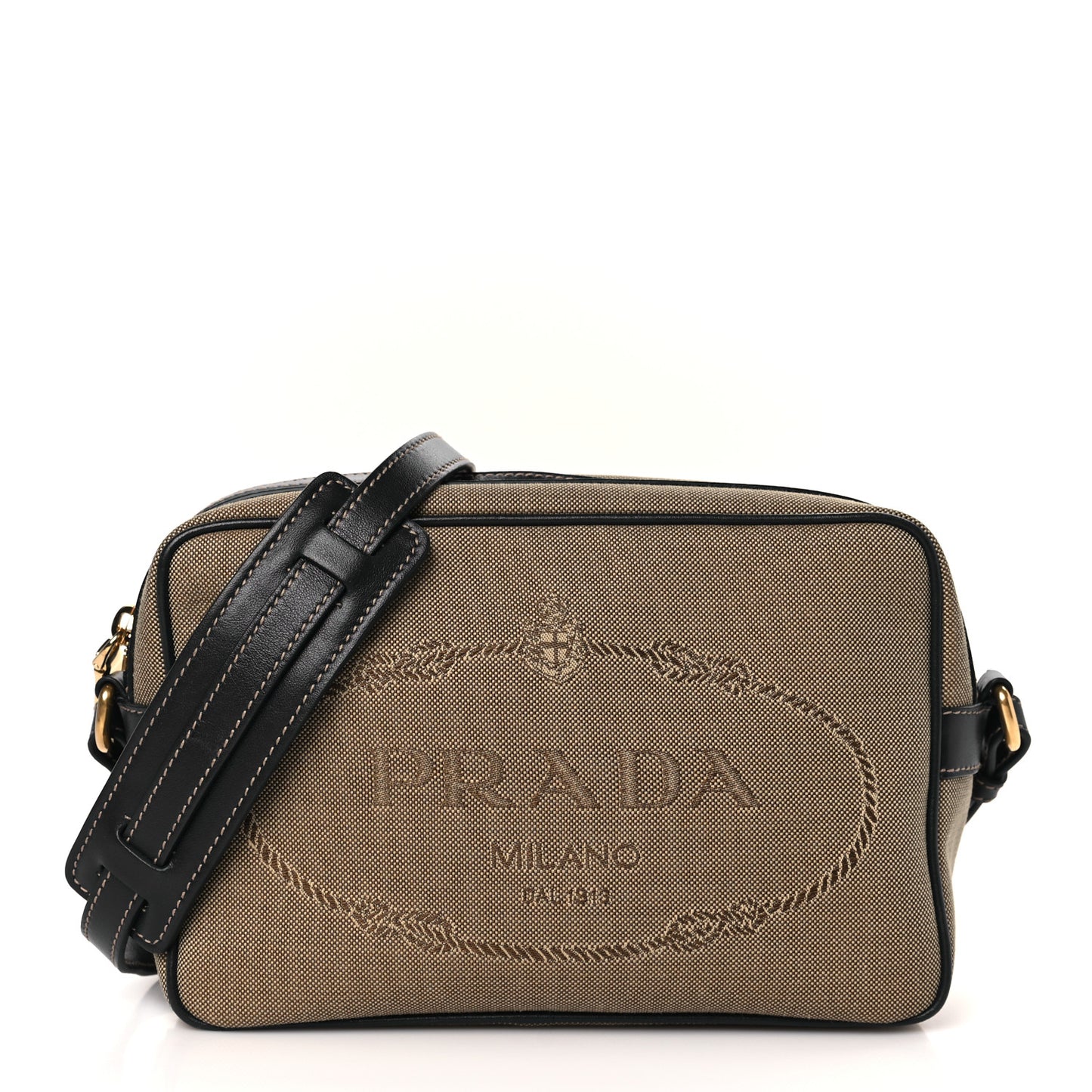 Jacquard Logo Camera Bag Corda Bruciato