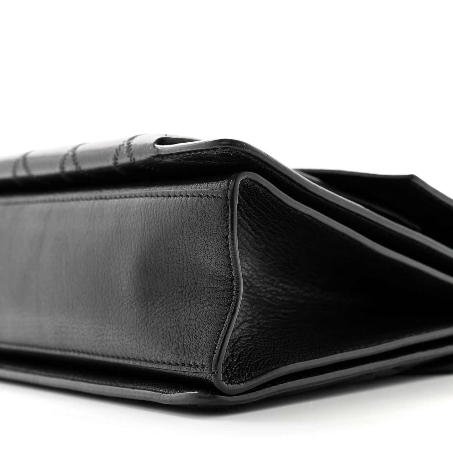 Goatskin Quilted Medium GV3 Shoulder Bag Black