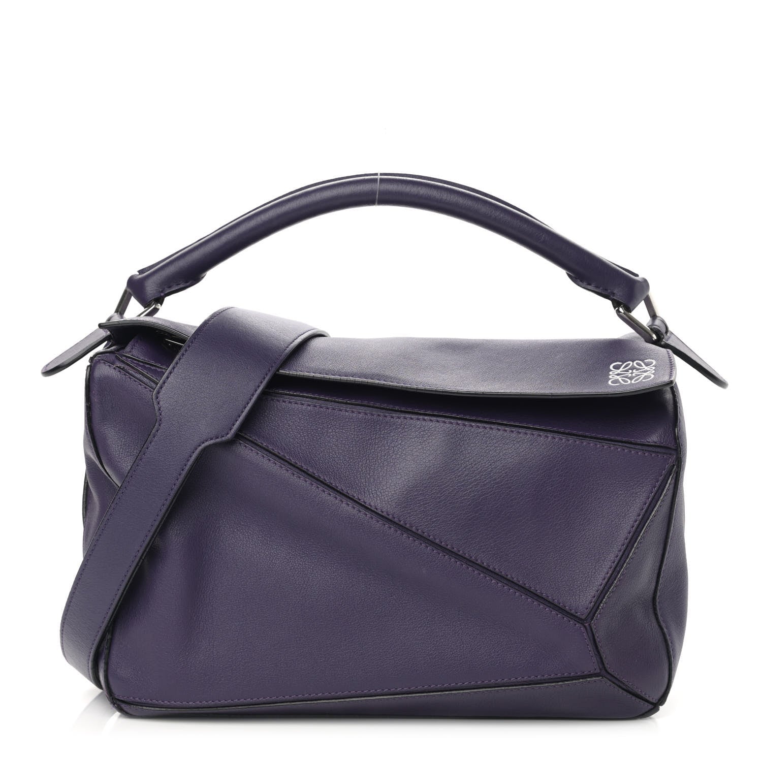 Loewe Calfskin Medium Puzzle Bag Purple 1089301 – FASHIONPHILE