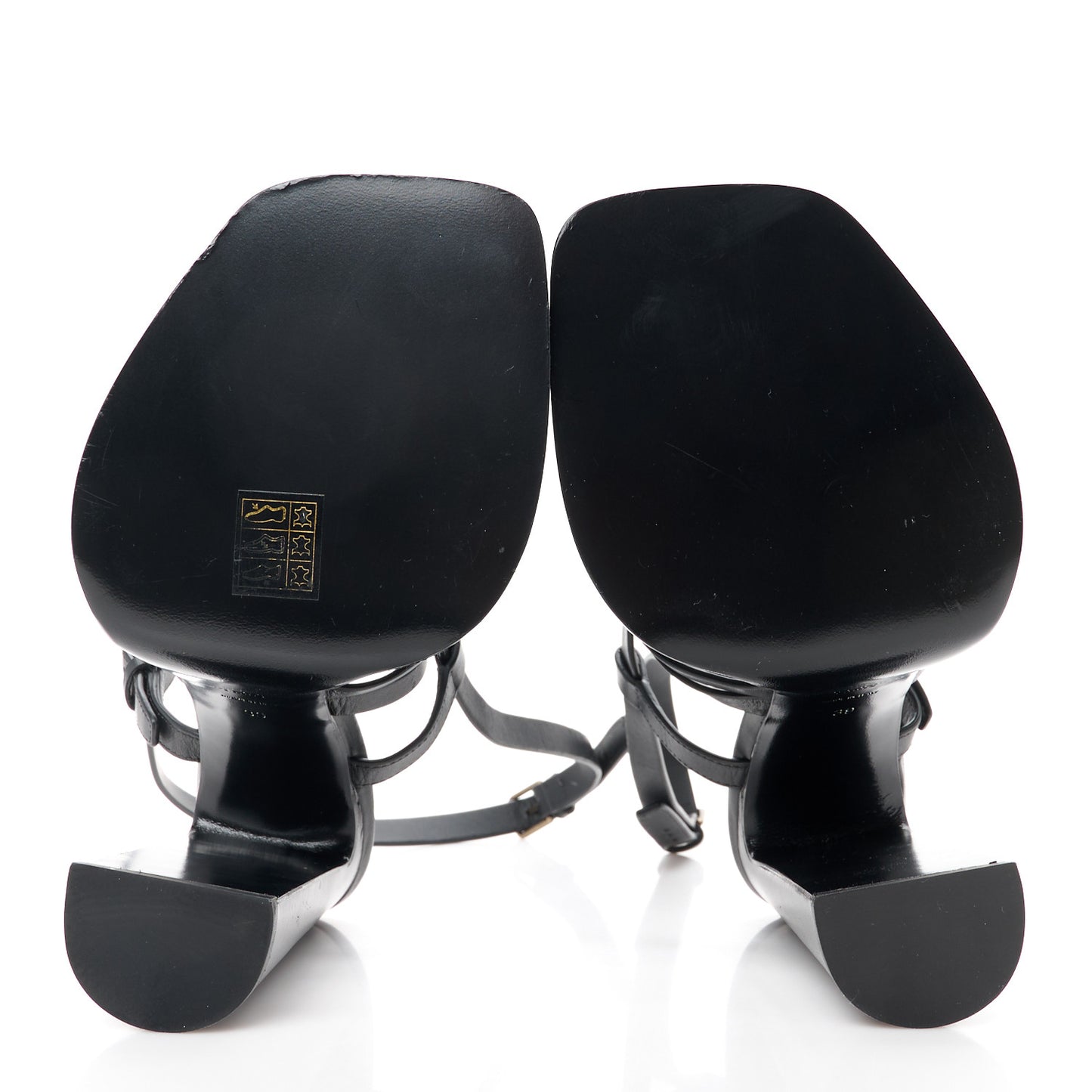 Calfskin Platz Platform Sandals 39 Black