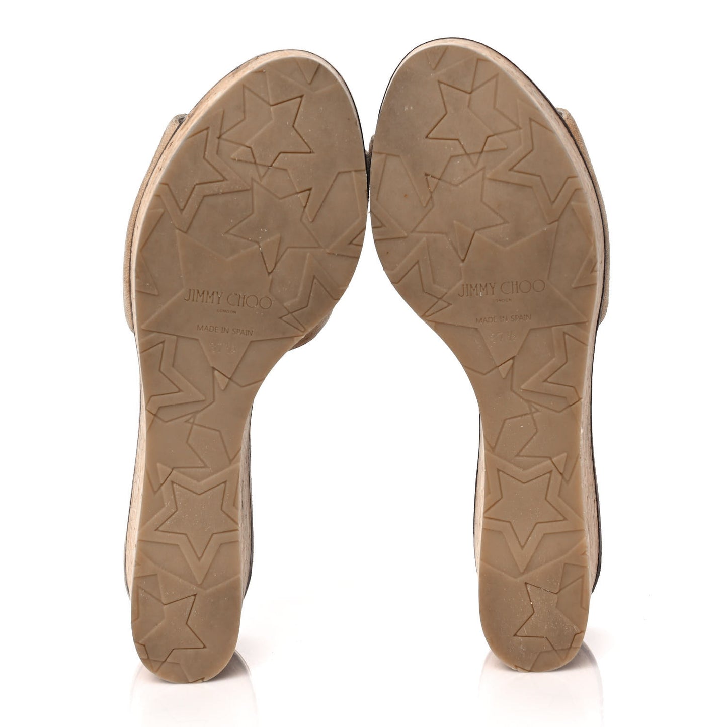 Suede Cork DeeDee Platform Wedge Slide Sandals 37.5 Camel