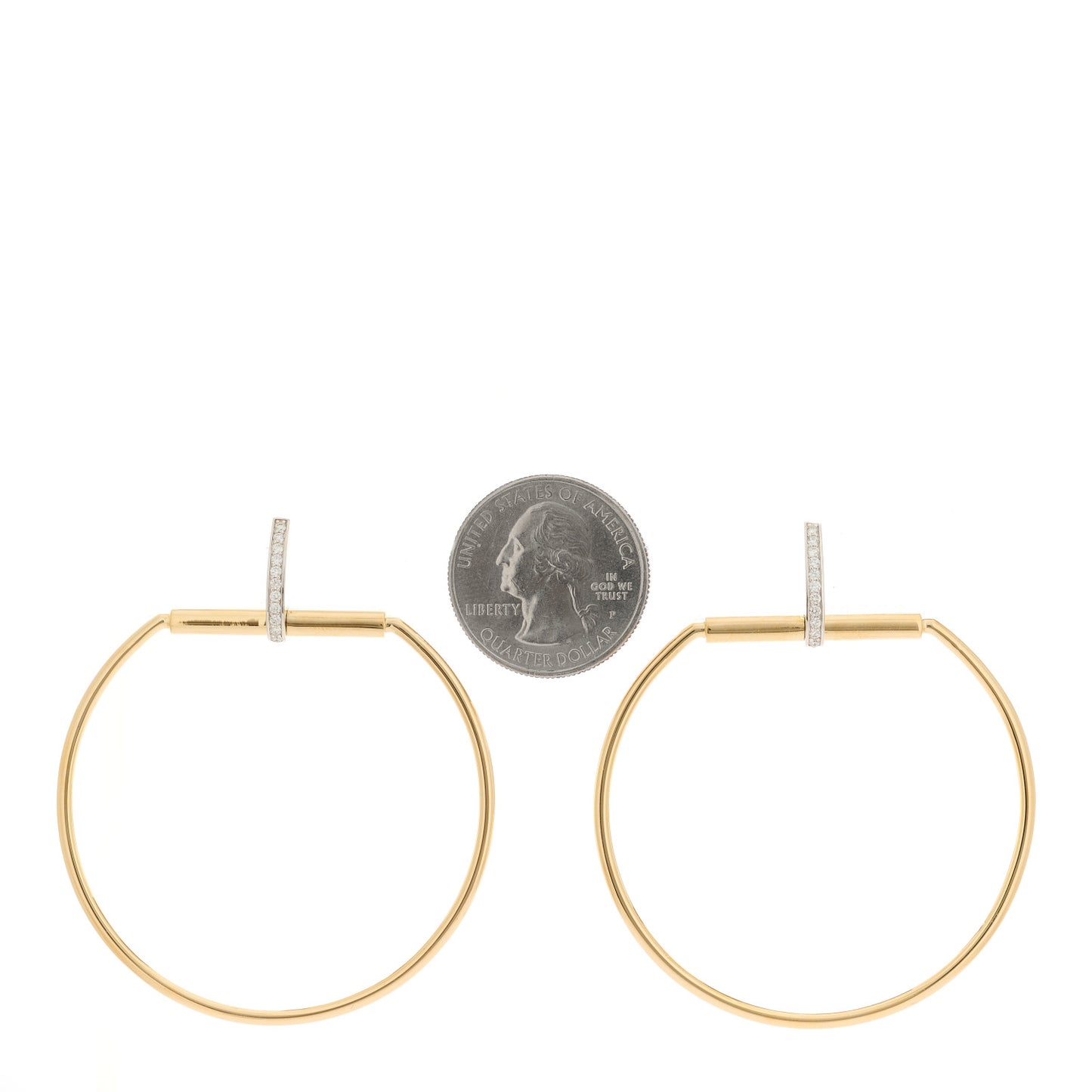 18K Yellow White Gold Diamond Classica Parisenne Drop Earrings