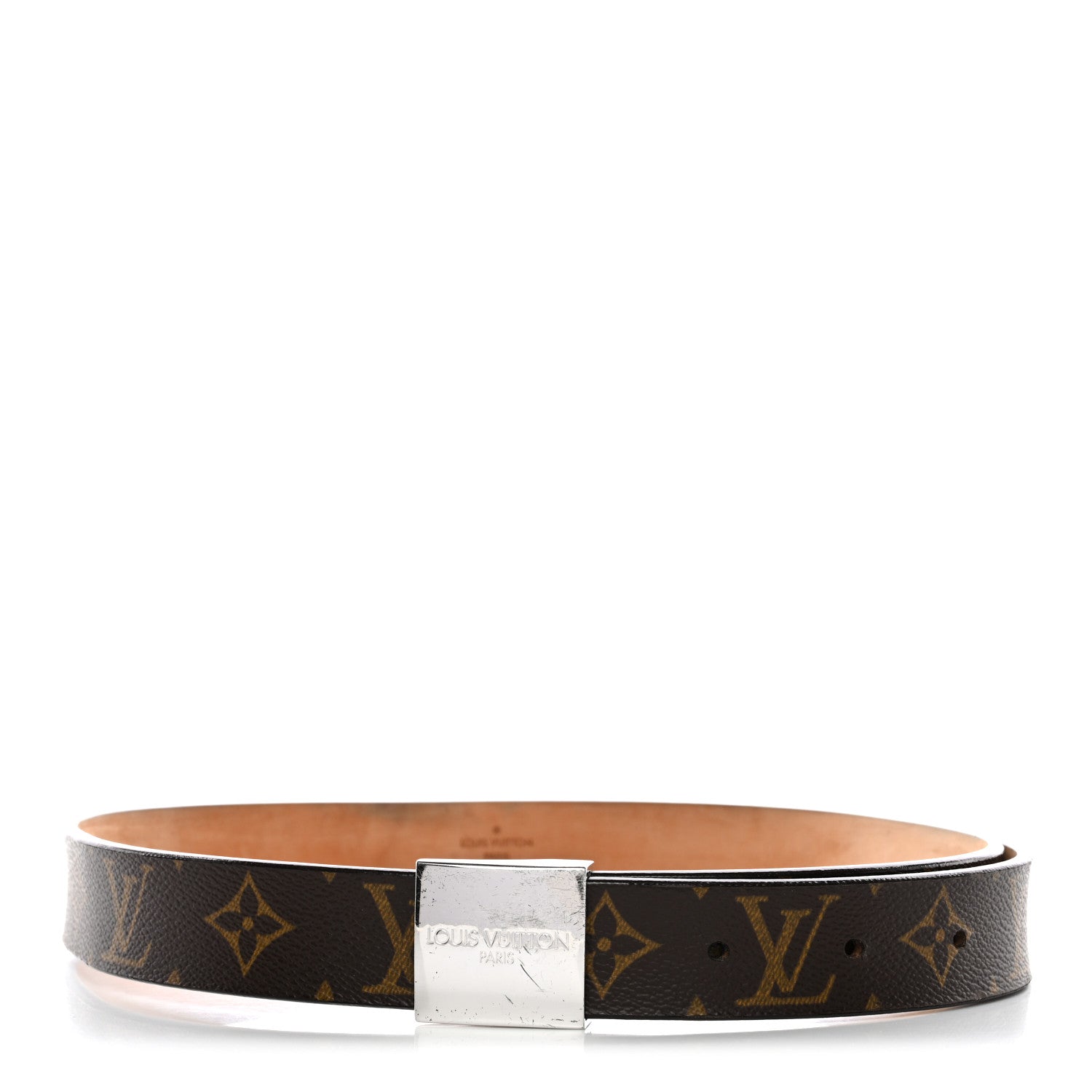 Louis Vuitton Monogram Ceinture Belt Gold Buckle 80 32 1819069