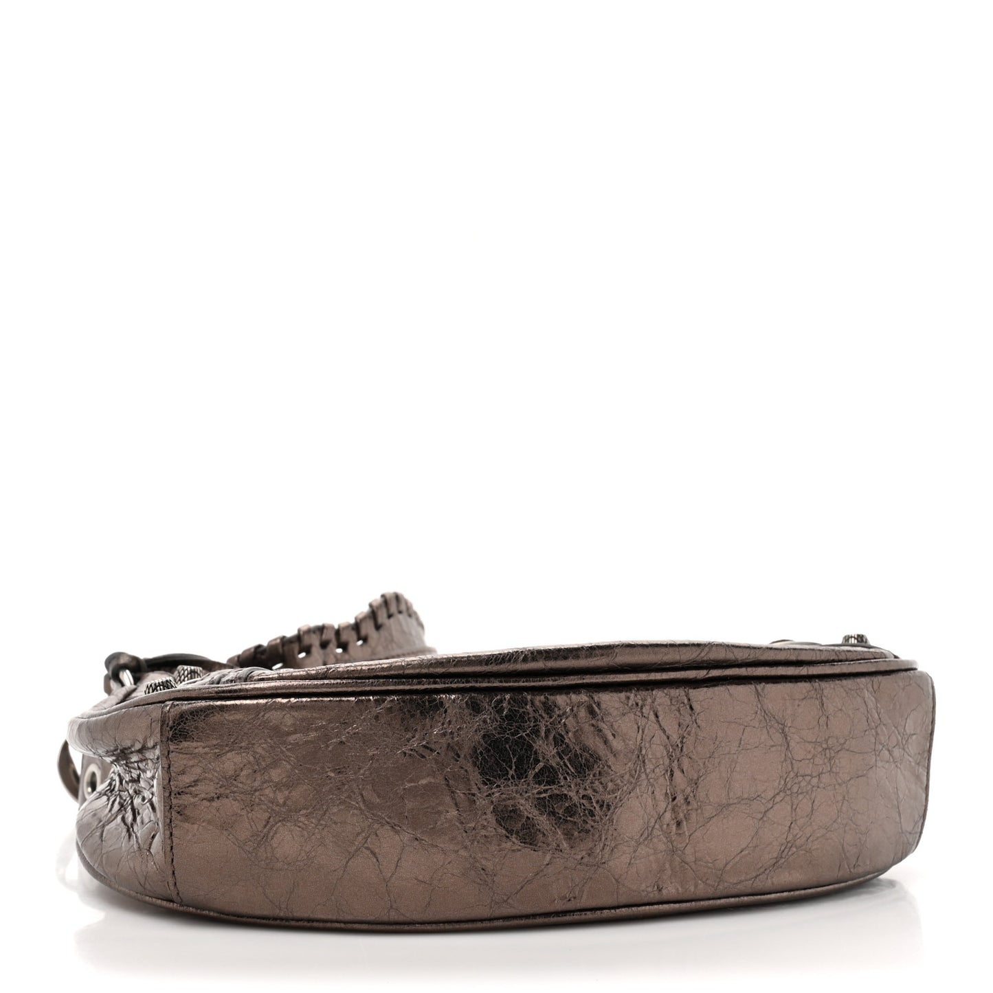 Metallic Agneau Arena Le Cagole Shoulder Bag XS Dark Bronze
