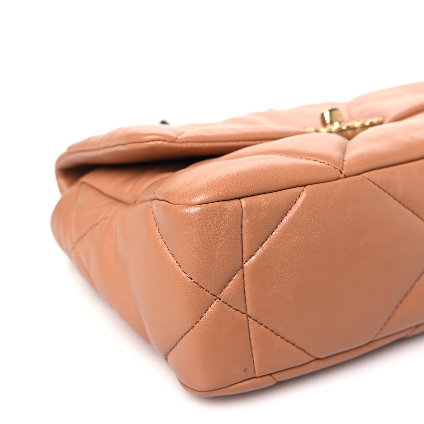 Lambskin Quilted Medium Chanel 19 Flap Brown